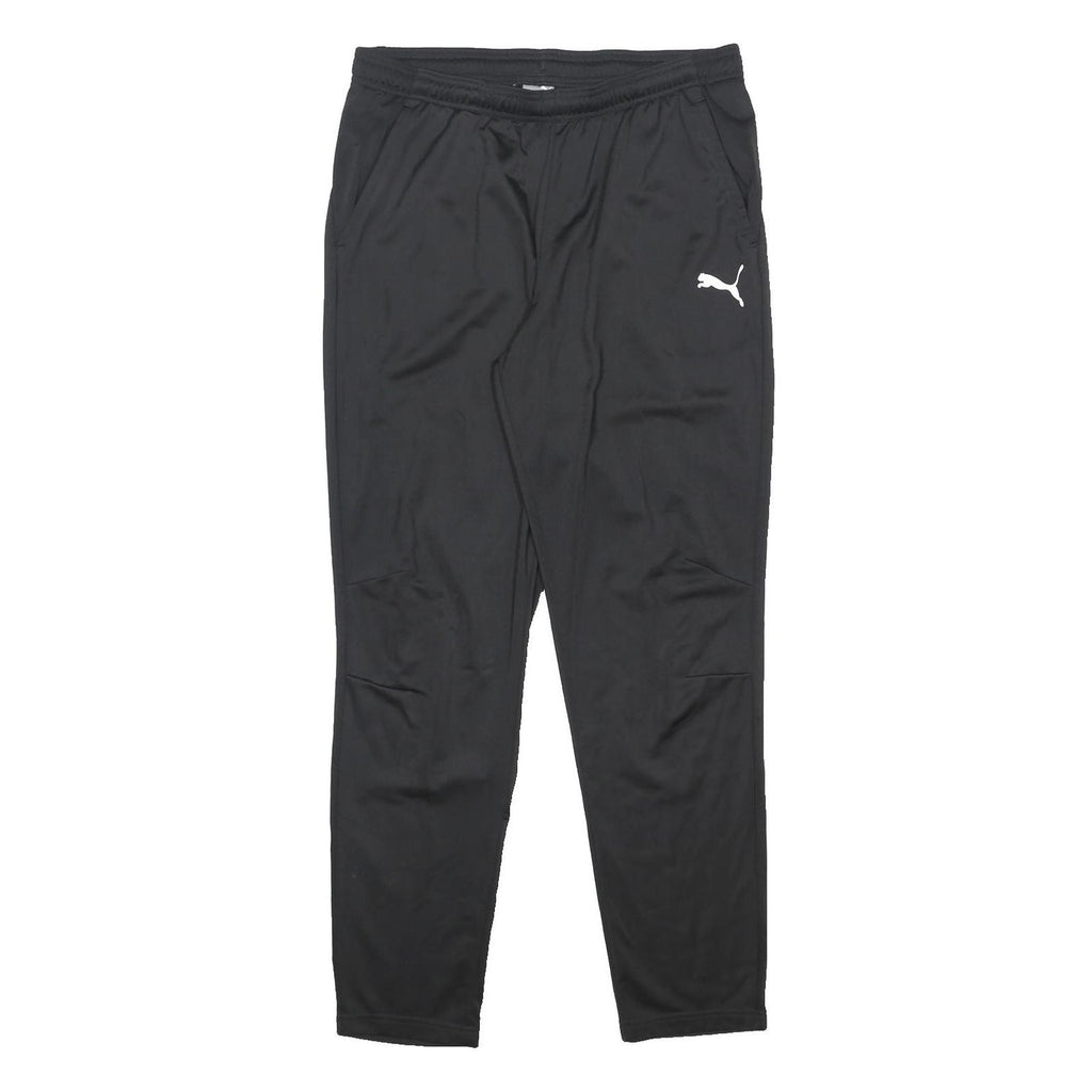 PUMA Mens Joggers Black XL W32 L32 Slim Tapered Sports Logo Comfort Fit