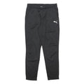 PUMA Mens Joggers Black XL W32 L32 Slim Tapered Sports Logo Comfort Fit