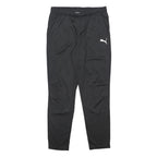 PUMA Mens Joggers Black XL W32 L32 Slim Tapered Sports Logo Comfort Fit