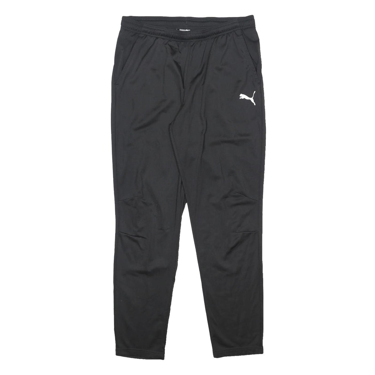 PUMA Mens Joggers Black XL W32 L32 Slim Tapered Sports Logo Comfort Fit