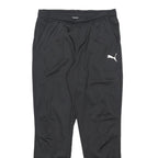PUMA Mens Joggers Black XL W32 L32 Slim Tapered Sports Logo Comfort Fit