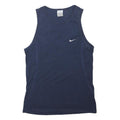 NIKE Mens Navy Sleeveless Classic Cotton Blend S Sports Vest Crew Neck