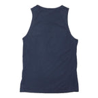 NIKE Mens Navy Sleeveless Classic Cotton Blend S Sports Vest Crew Neck