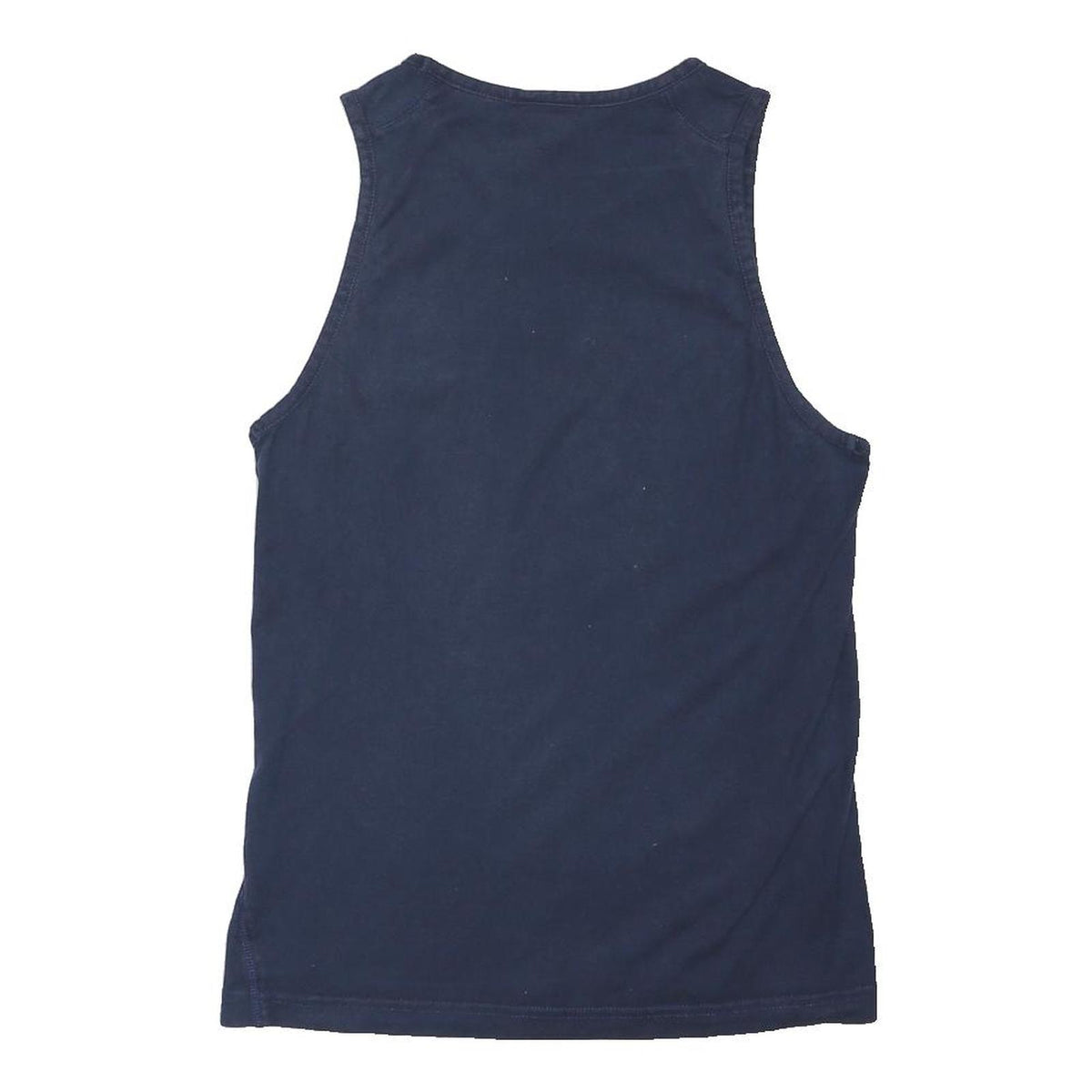 NIKE Mens Navy Sleeveless Classic Cotton Blend S Sports Vest Crew Neck