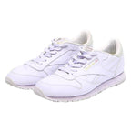 REEBOK Classic Leather Womens Lace-Up Trainers White Synthetic UK 4.5