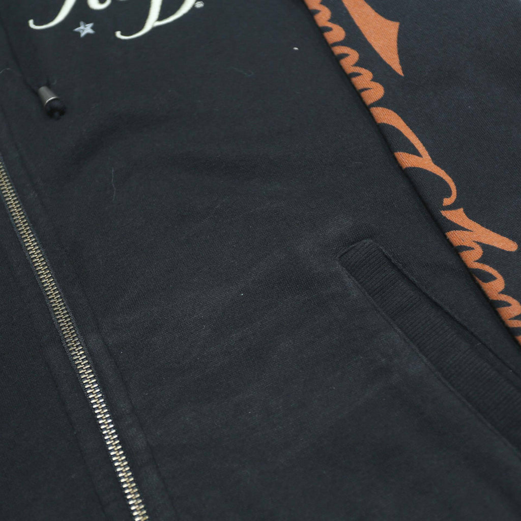 HARLEY DAVIDSON Womens Black & Orange Zip Hoodie M Motorcycles