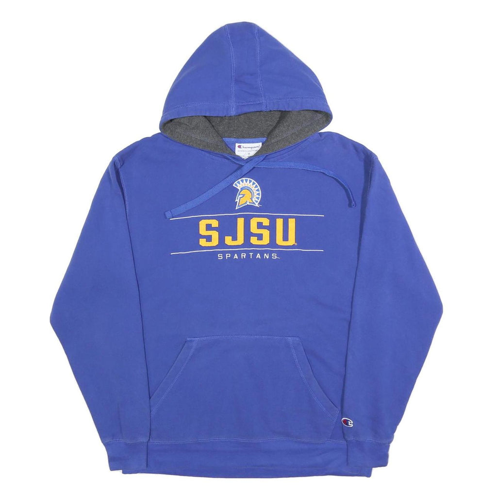 CHAMPION Mens Blue SJSU Spartans Pullover Hoodie M Cotton Blend Casual