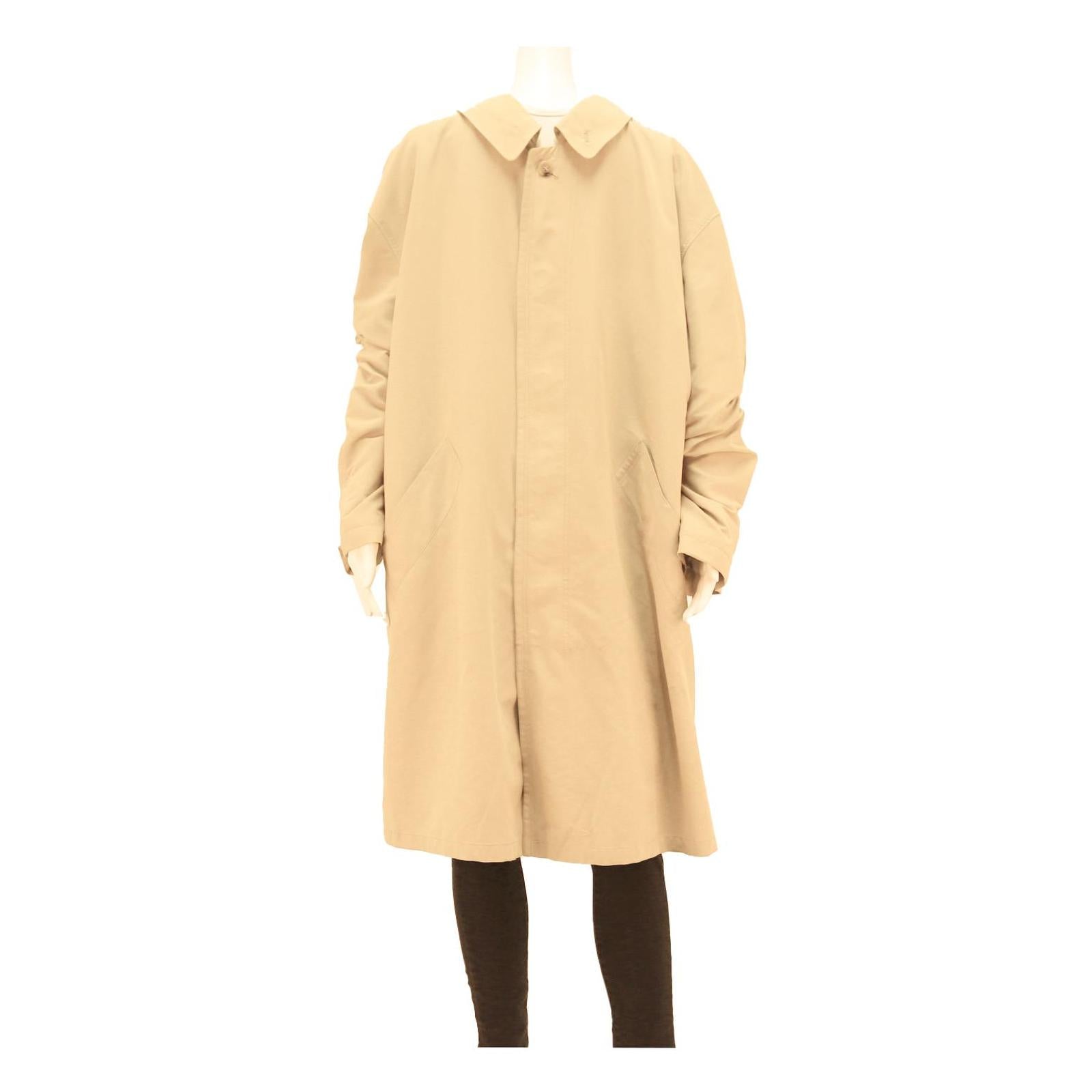 PIATTELLI BY RKZ Mens Beige Cotton Blend Button Jacket XL Classic Plain Casual