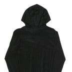 FILA Womens Black Hoodie UK 4 Cotton Blend Pullover Hooded Sweatshirt