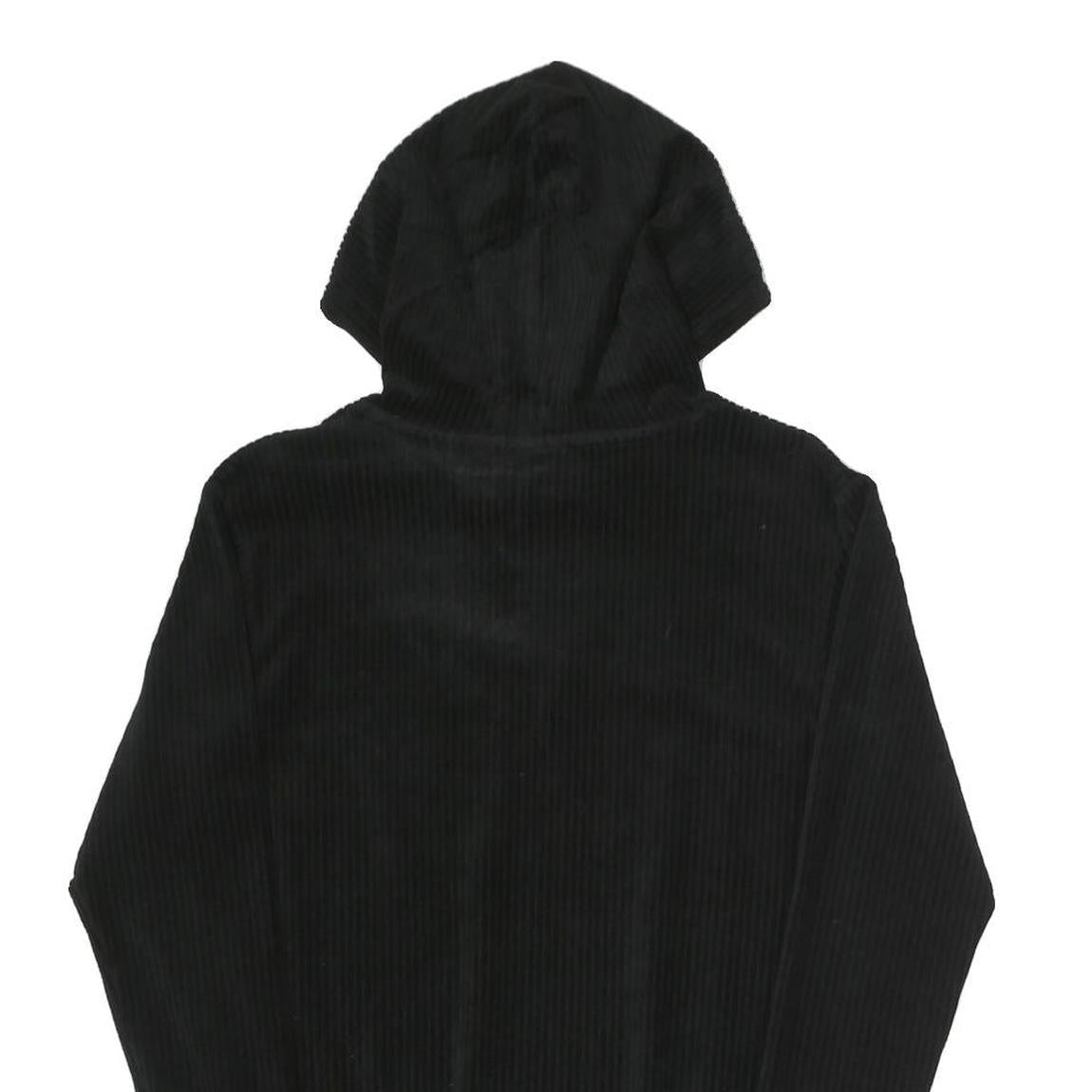 FILA Womens Black Hoodie UK 4 Cotton Blend Pullover Hooded Sweatshirt