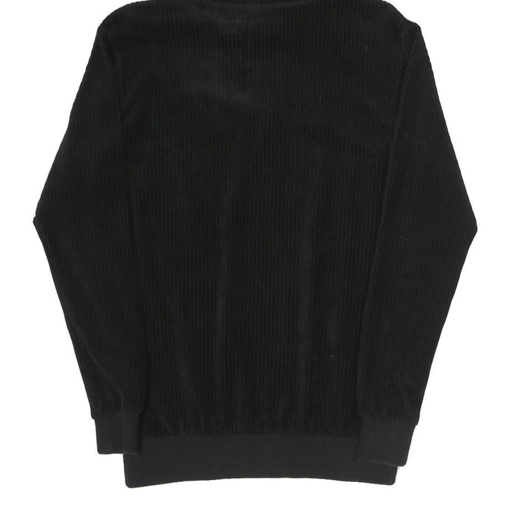 FILA Womens Black Hoodie UK 4 Cotton Blend Pullover Hooded Sweatshirt