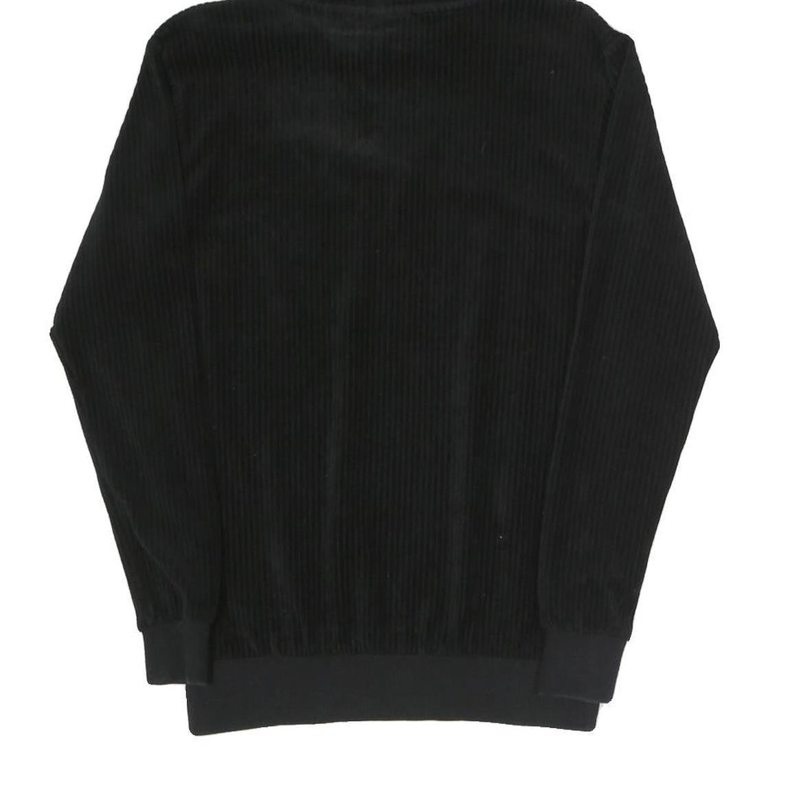 FILA Womens Black Hoodie UK 4 Cotton Blend Pullover Hooded Sweatshirt