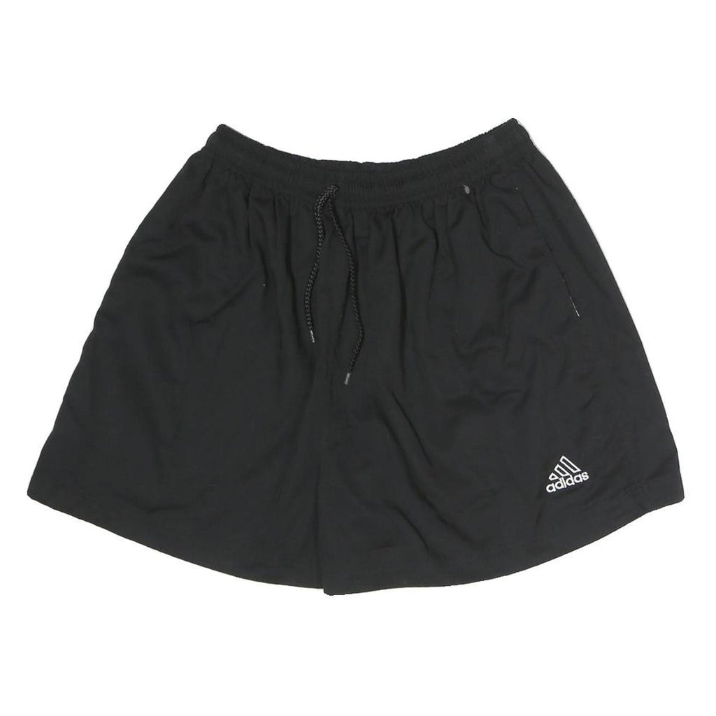 ADIDAS Mens Black Sports Shorts M W28 Polyester Drawstring Casual Athletic