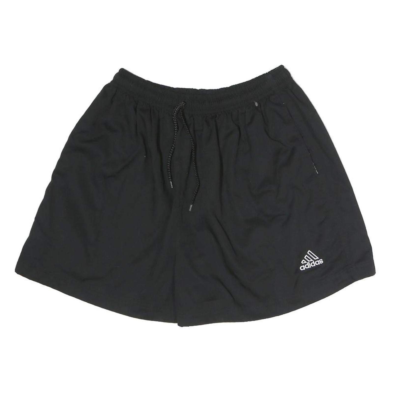 ADIDAS Mens Black Sports Shorts M W28 Polyester Drawstring Casual Athletic