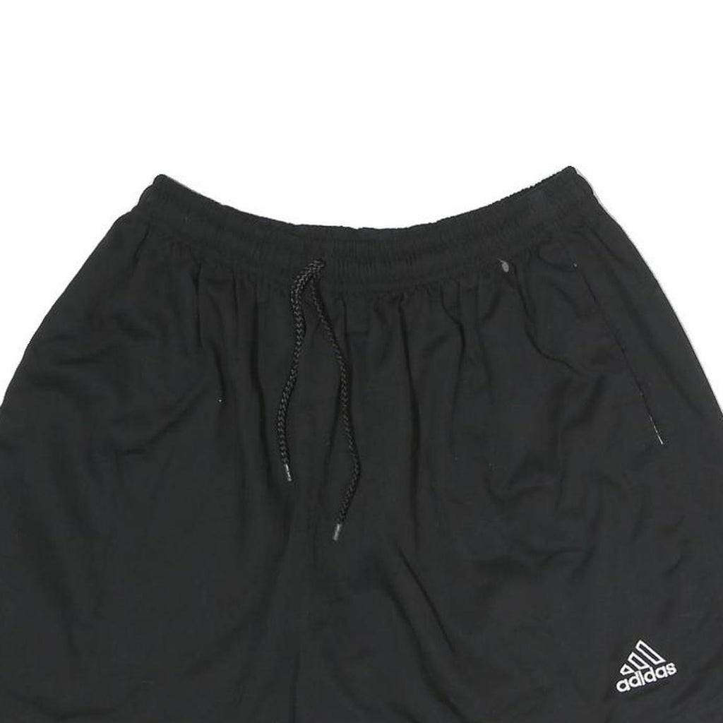 ADIDAS Mens Black Sports Shorts M W28 Polyester Drawstring Casual Athletic