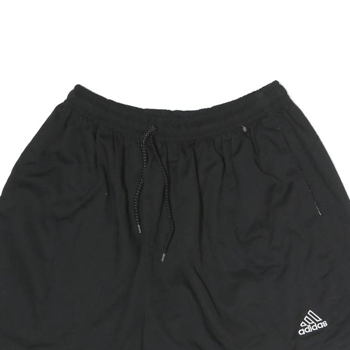 ADIDAS Mens Black Sports Shorts M W28 Polyester Drawstring Casual Athletic