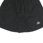 ADIDAS Mens Black Sports Shorts M W28 Polyester Drawstring Casual Athletic