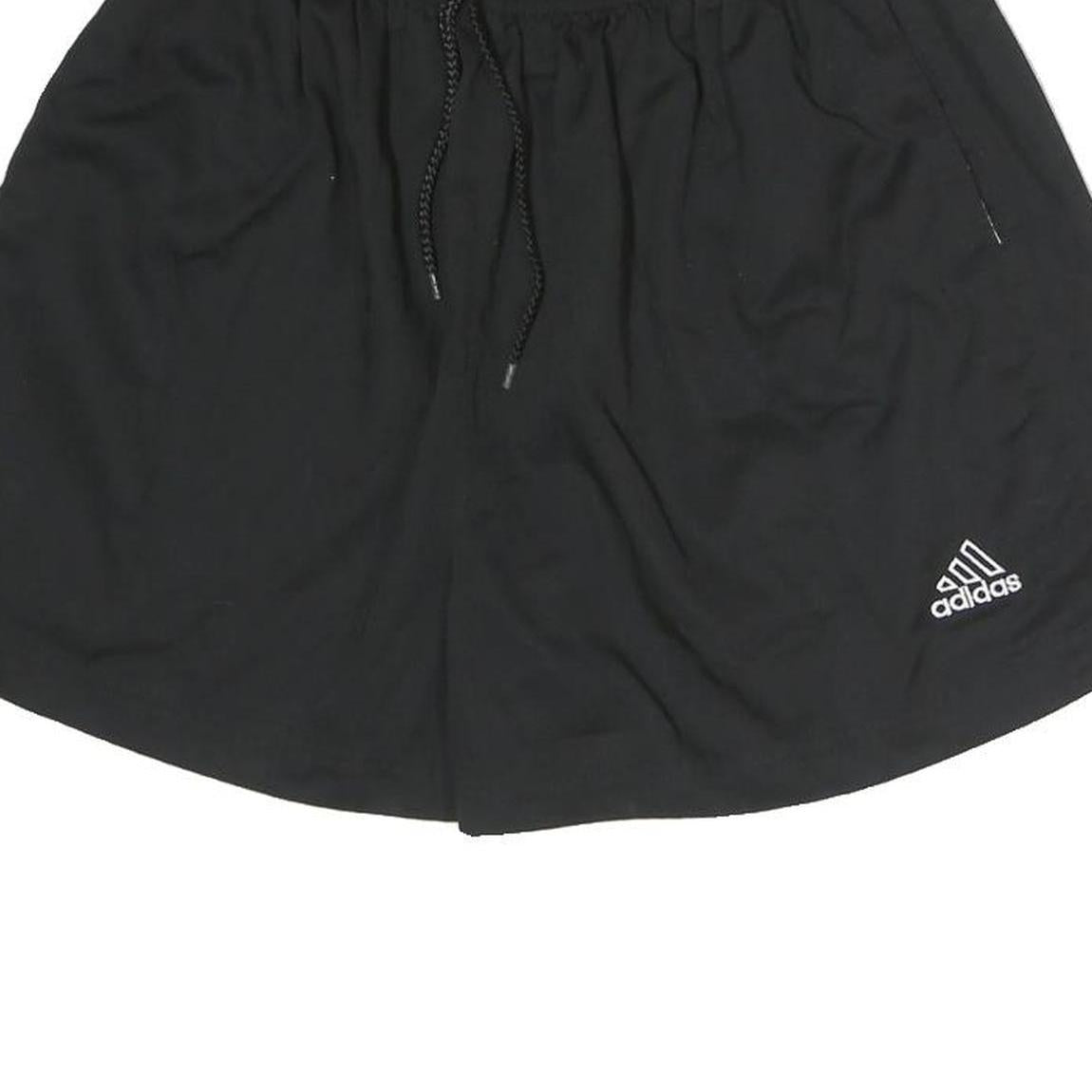 ADIDAS Mens Black Sports Shorts M W28 Polyester Drawstring Casual Athletic