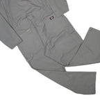 DICKIES Mens Grey Cotton Blend Dungarees Relaxed Woven XL W42 L30 Workwear