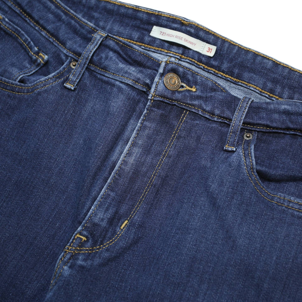 LEVI'S 721 Womens Slim Skinny Denim Dark W31 L30 Slim Fit Stretch Stretchy Jeans