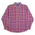 CHAPS Mens Shirt Red Plaid Long Sleeve XL