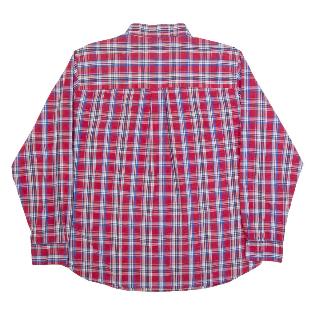 CHAPS Mens Shirt Red Plaid Long Sleeve XL