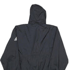 ADIDAS Mens Black Nylon Hoodie Jacket S Plain Sports Training Lightweight Zip