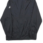 ADIDAS Mens Black Nylon Hoodie Jacket S Plain Sports Training Lightweight Zip