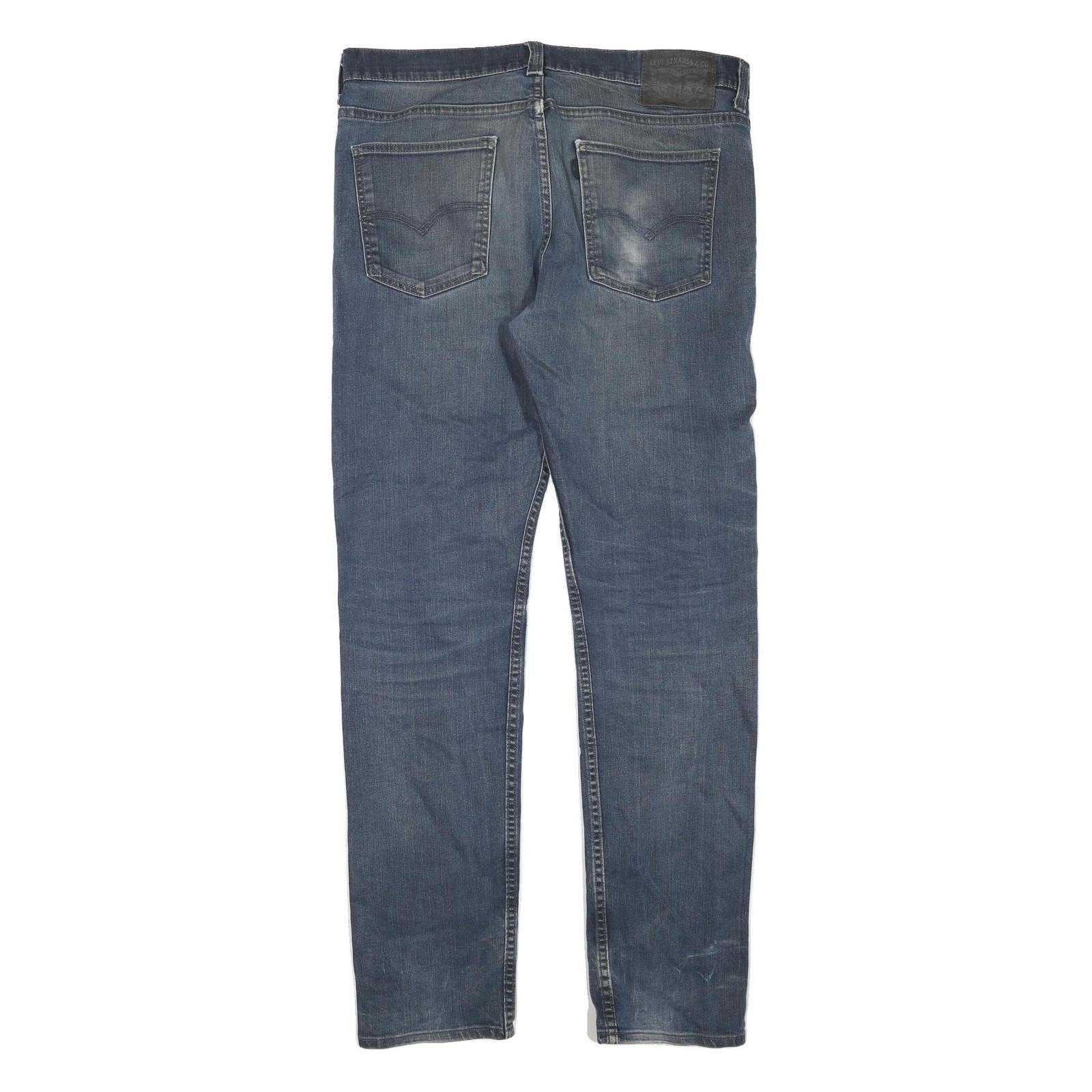 LEVI'S Mens Regular Fit Blue Denim Jeans W33 L34 Vintage Style Casual Zip