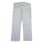 TRUE RELIGION Mens Jeans Blue Regular Straight Denim Light W36 L33 Zip Cotton