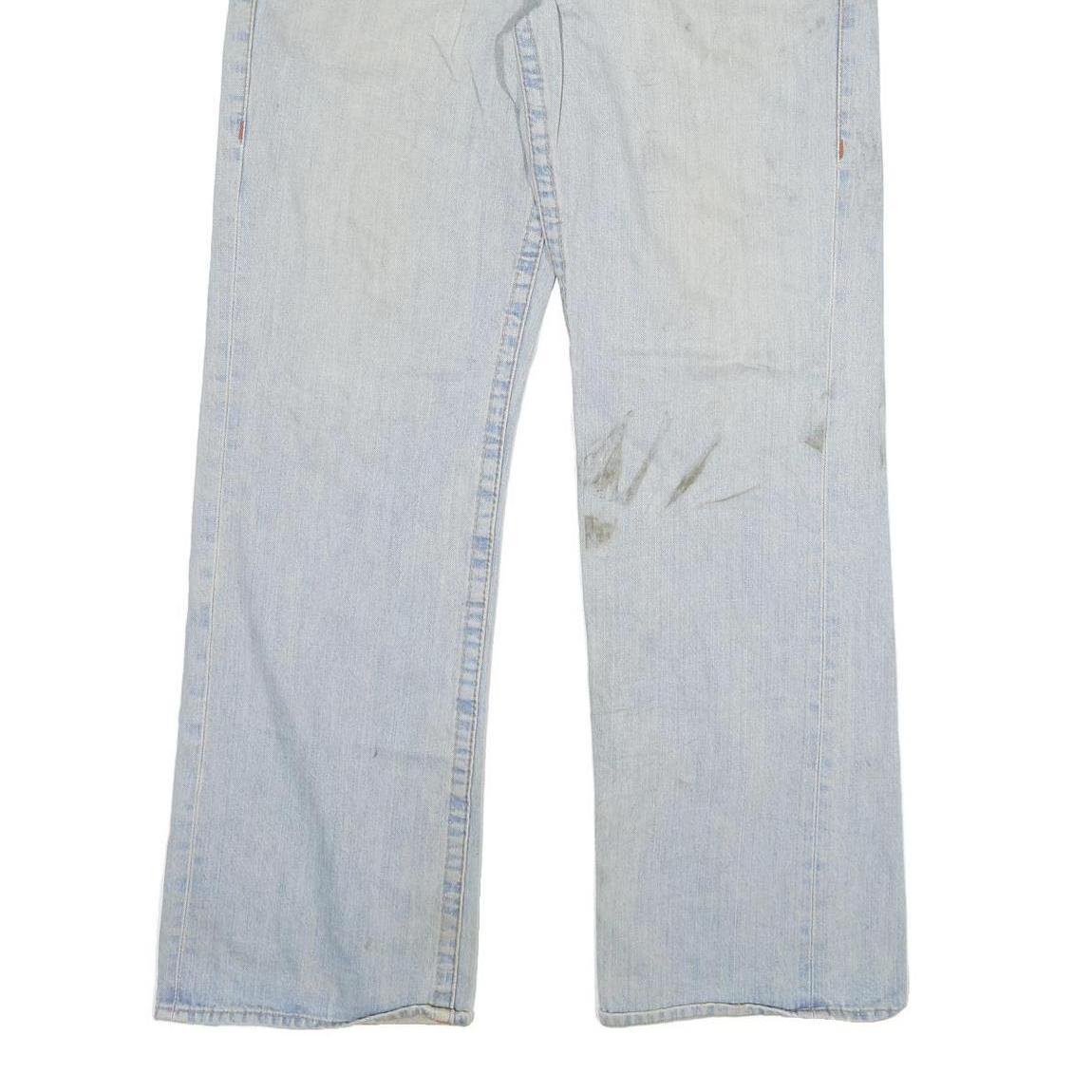 TRUE RELIGION Mens Jeans Blue Regular Straight Denim Light W36 L33 Zip Cotton