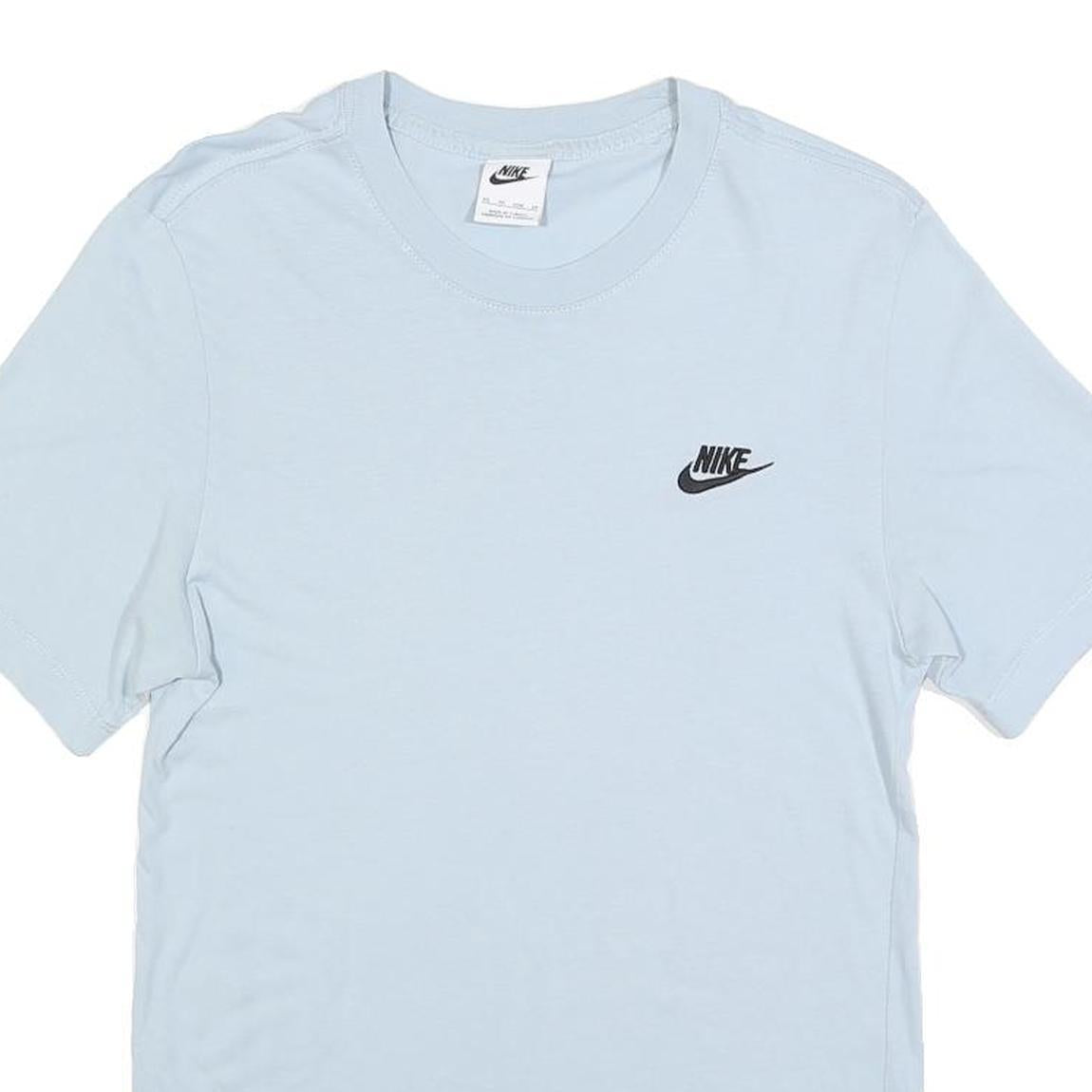 NIKE Mens Light Blue Classic T-Shirt XS Short Sleeve Crew Neck Sports Casual