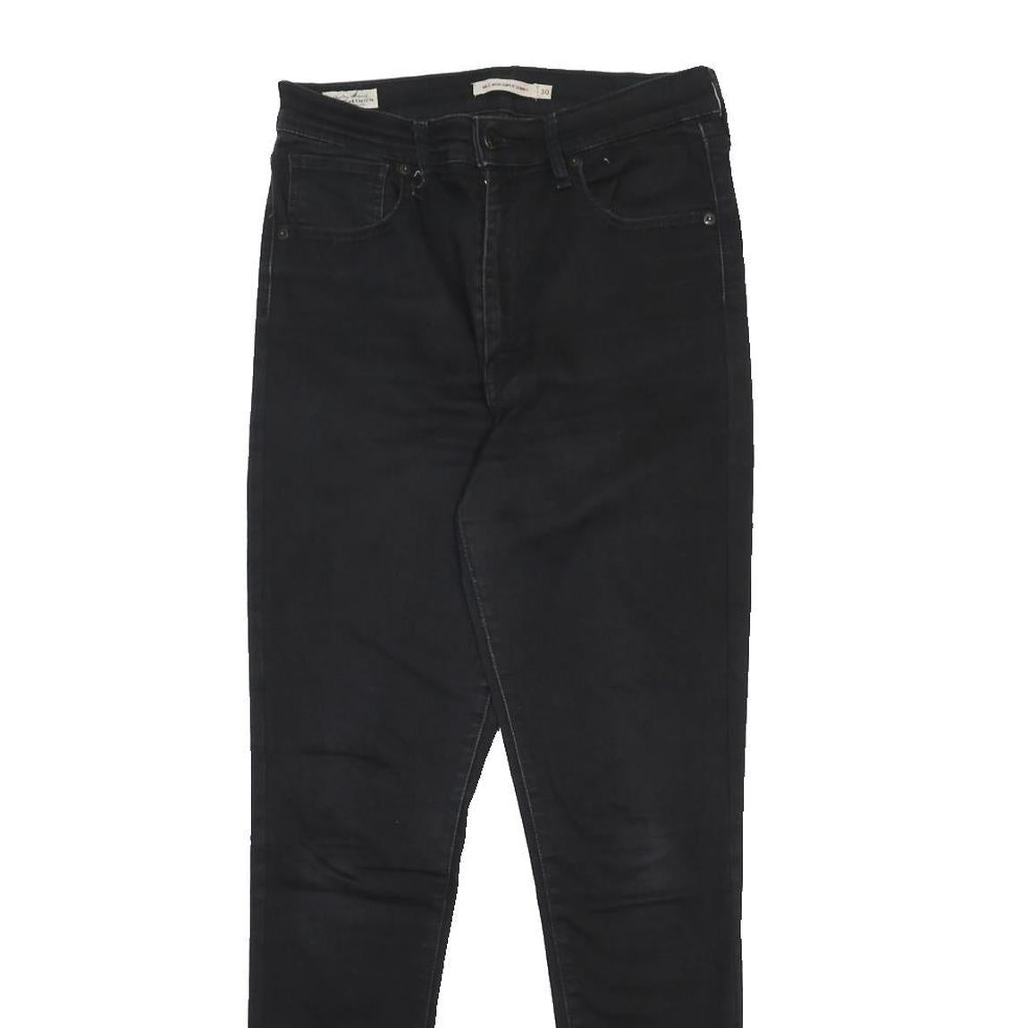 LEVI'S Mile High Big E Womens Jeans Black Slim Skinny Denim W30 L30 Stylish