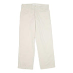 DICKIES Mens Cotton Beige Regular Fit Straight Leg Trousers W32 L29 Workwear