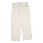 DICKIES Mens Cotton Beige Regular Fit Straight Leg Trousers W32 L29 Workwear