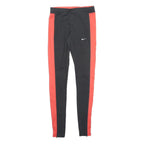 NIKE Womens Joggers Black & Red Slim Tapered XS W24 L29 Reflective Zipped Hem