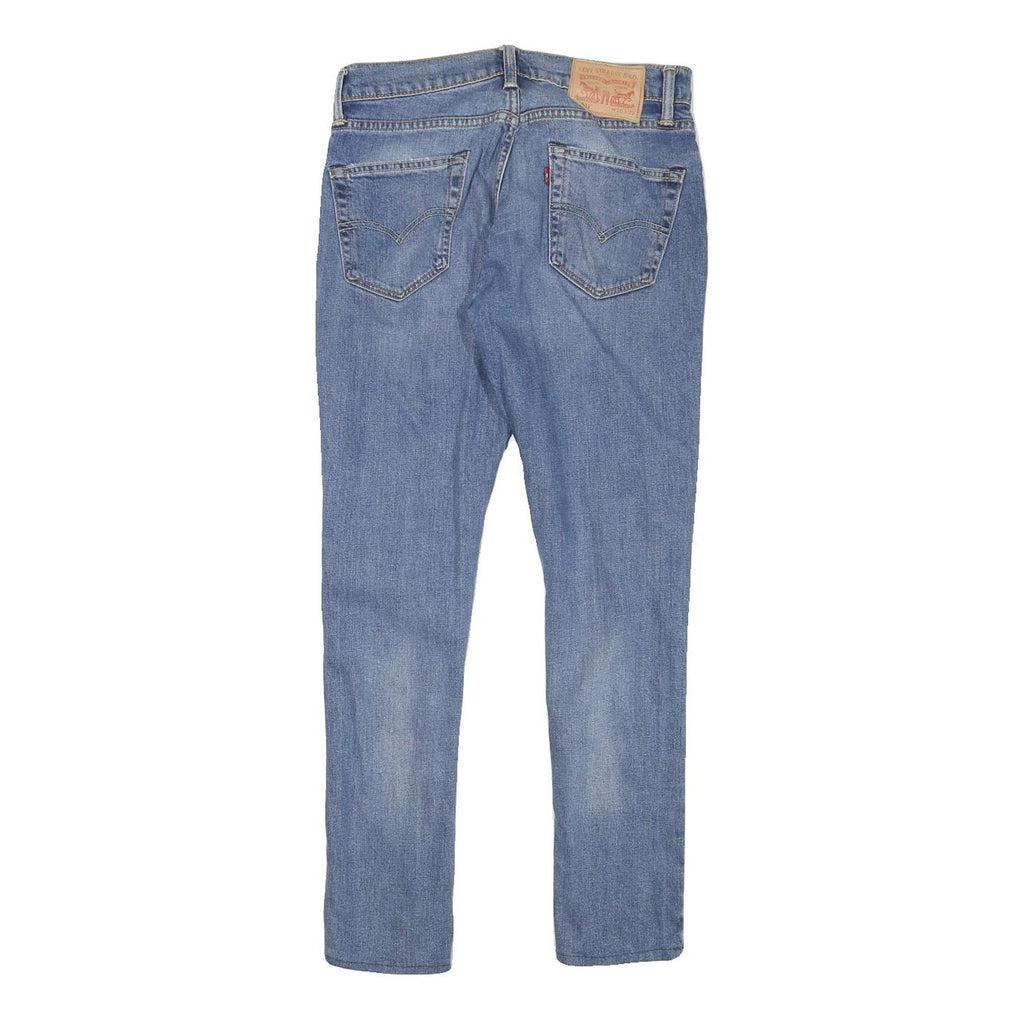 LEVI'S Mens Slim Blue Denim Light Wash Jeans W29 L27 Stretch Cotton Blend Zip