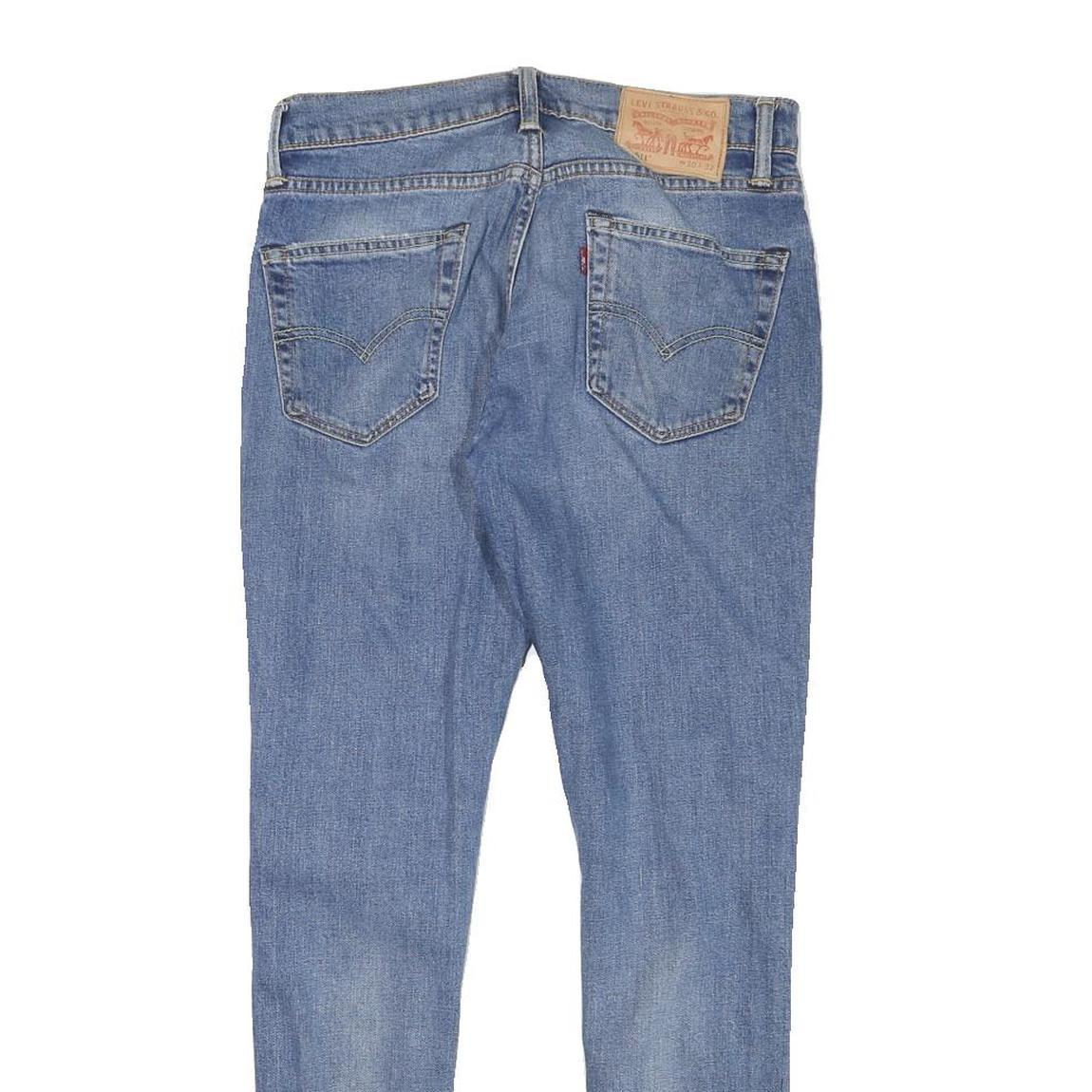 LEVI'S Mens Slim Blue Denim Light Wash Jeans W29 L27 Stretch Cotton Blend Zip