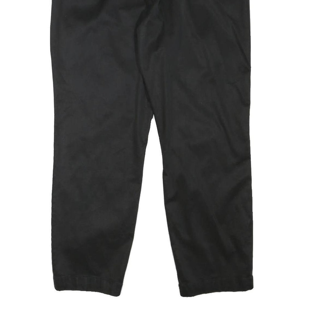 NAUTICA Mens Regular Fit Black Cotton Blend Trousers W34 L27 Zip Closure