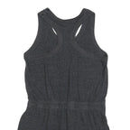 NIKE Womens Black Playsuit Cotton Blend Racerback M Casual Summer Drawstring