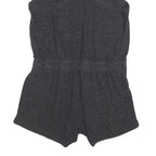 NIKE Womens Black Playsuit Cotton Blend Racerback M Casual Summer Drawstring