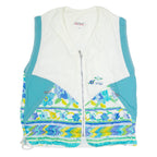 MOVE SPORT Womens Shell Gilet White 90s Floral L