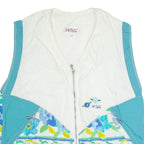 MOVE SPORT Womens Shell Gilet White 90s Floral L