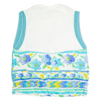 MOVE SPORT Womens Shell Gilet White 90s Floral L