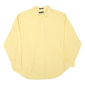 NAUTICA Mens Yellow Cotton Blend Shirt L Classic Long Sleeve Button Down