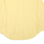 NAUTICA Mens Yellow Cotton Blend Shirt L Classic Long Sleeve Button Down