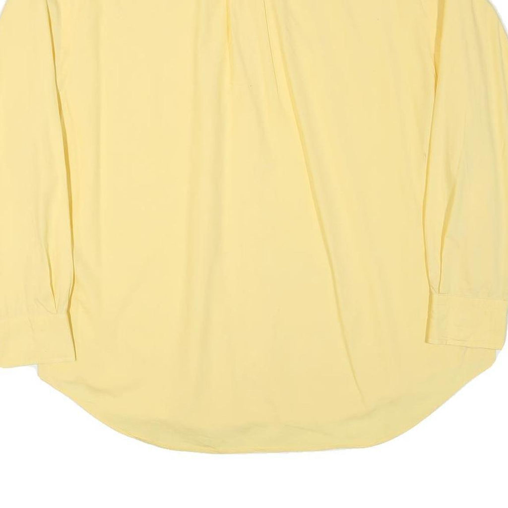 NAUTICA Mens Yellow Cotton Blend Shirt L Classic Long Sleeve Button Down