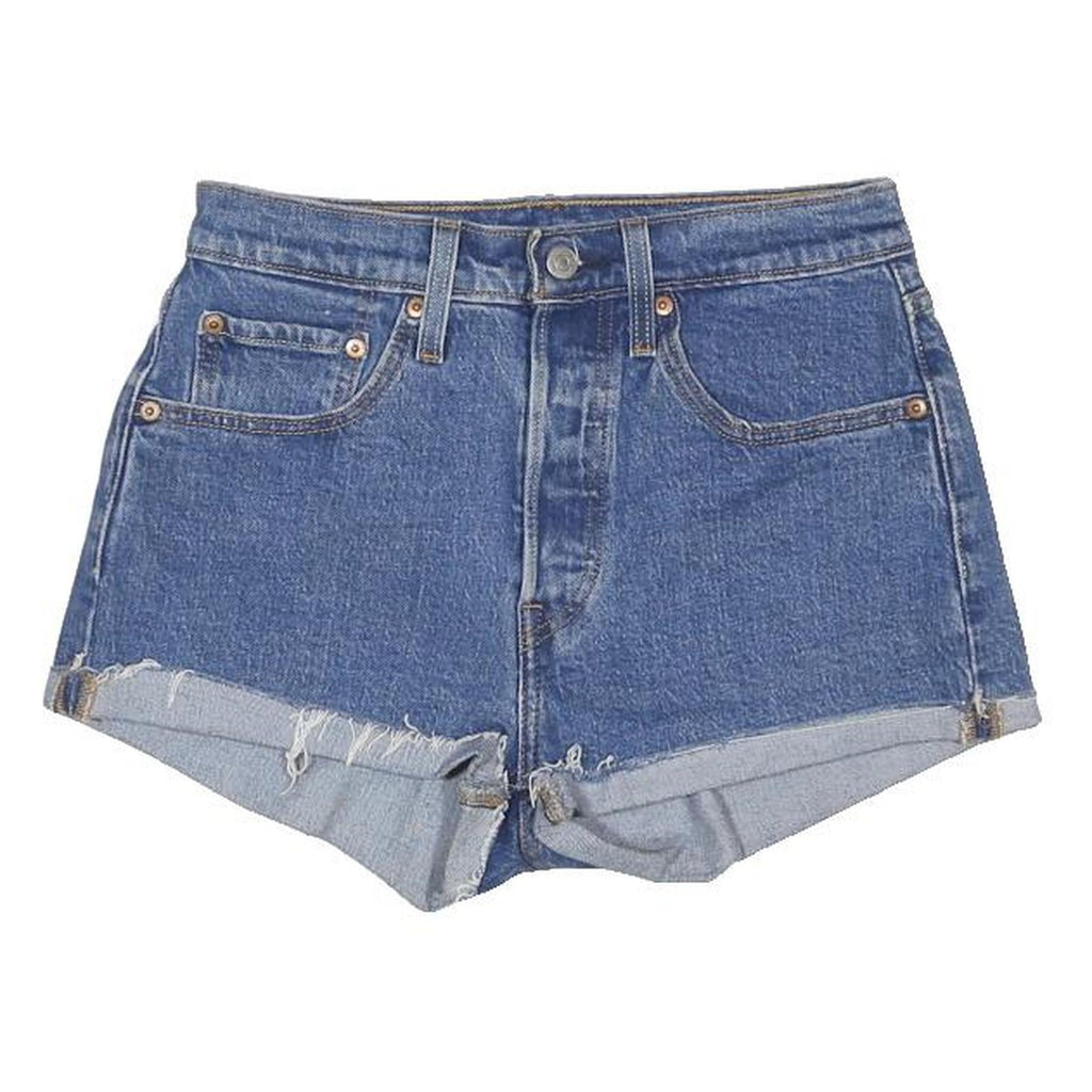 LEVI'S Womens Denim Blue Cut-Off Shorts S W26 Classic Summer Casual
