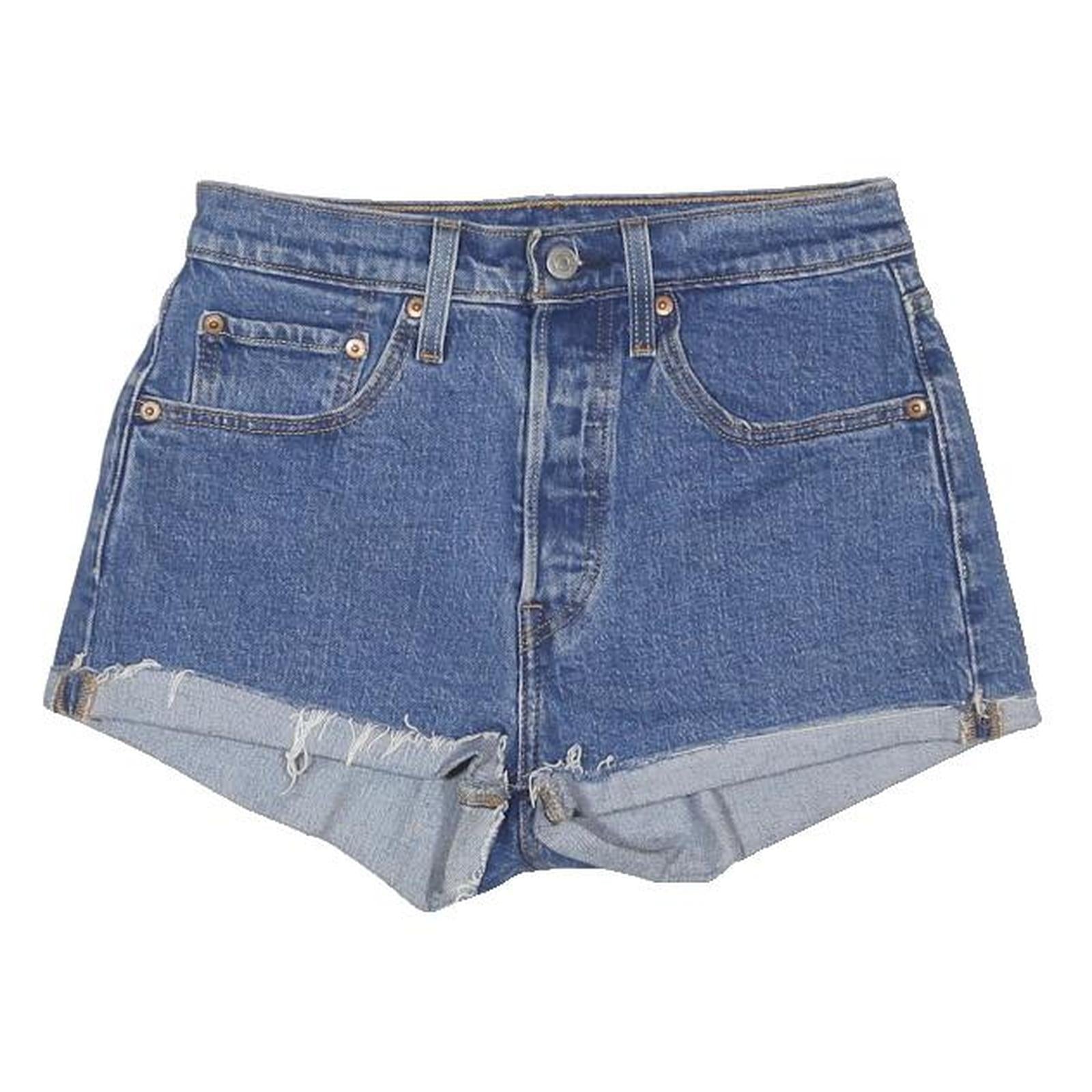 LEVI'S Womens Denim Blue Cut-Off Shorts S W26 Classic Summer Casual