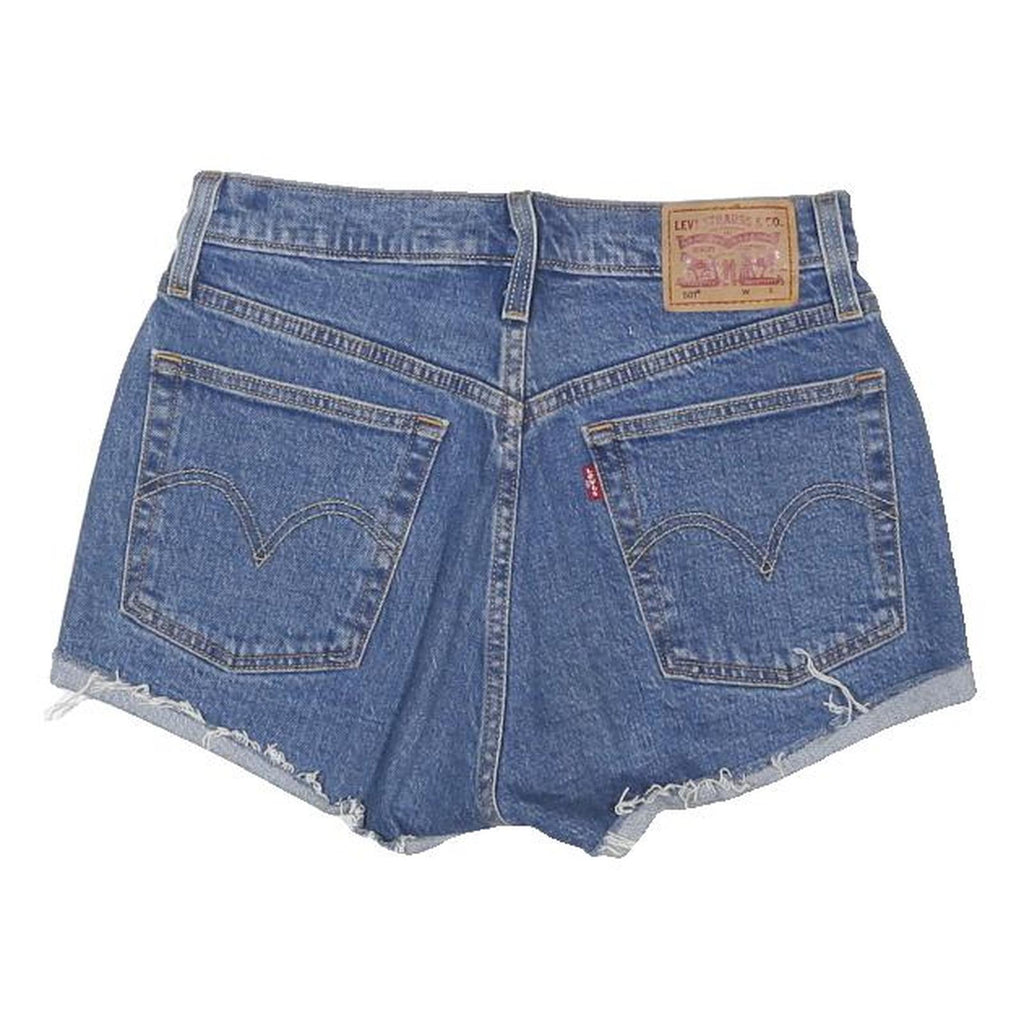 LEVI'S Womens Denim Blue Cut-Off Shorts S W26 Classic Summer Casual